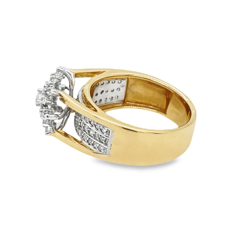 0.75 Ct TDW Diamond 10K Yellow Gold Star Bright Special Ring
