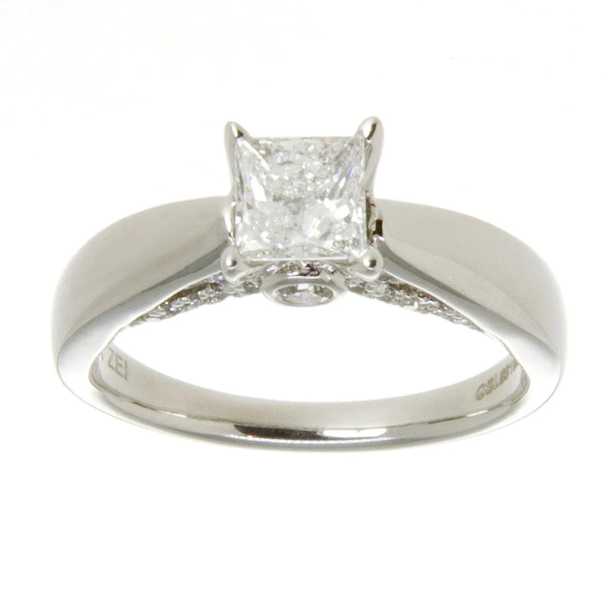 0.96ct Princess Cut Diamond Engagement Ring