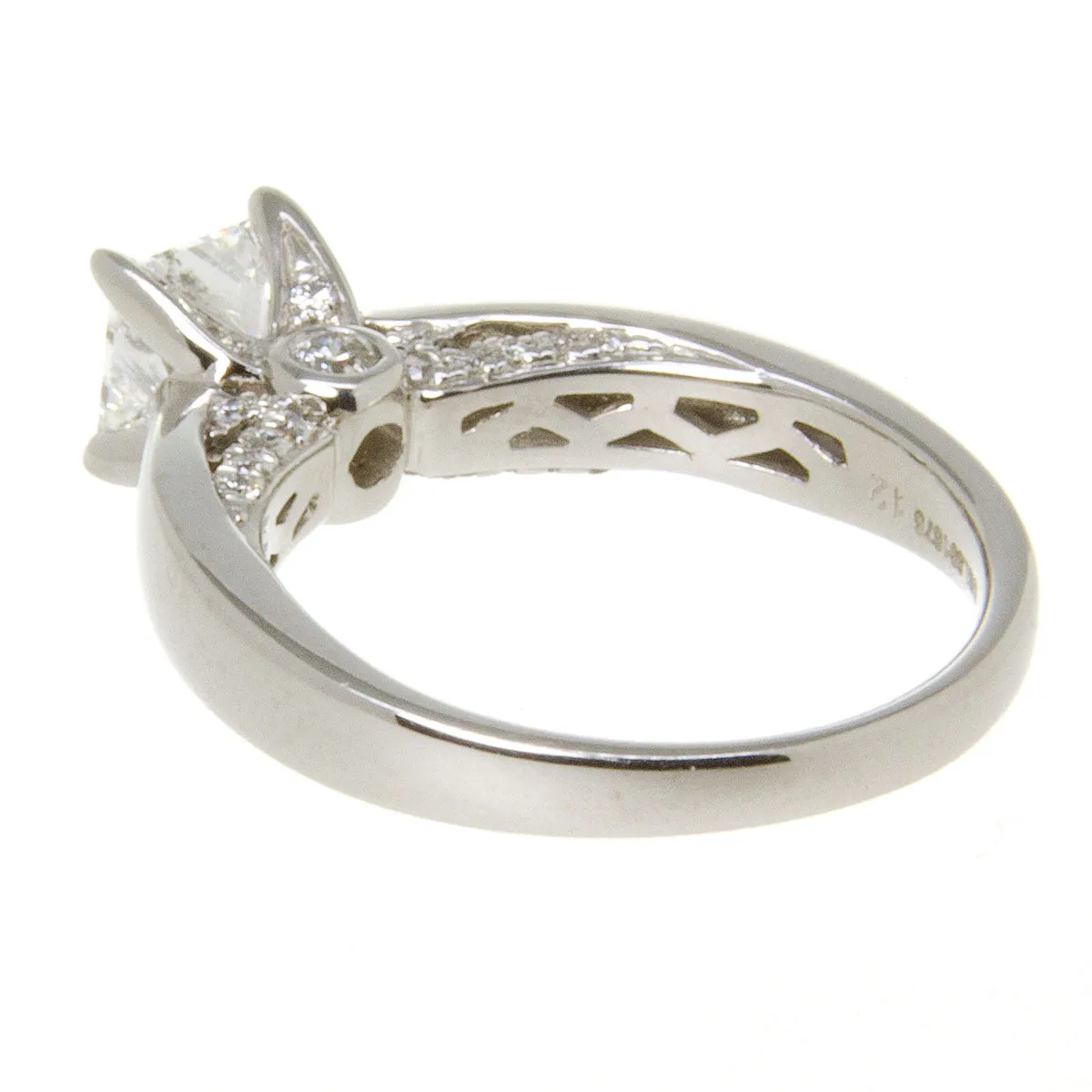 0.96ct Princess Cut Diamond Engagement Ring