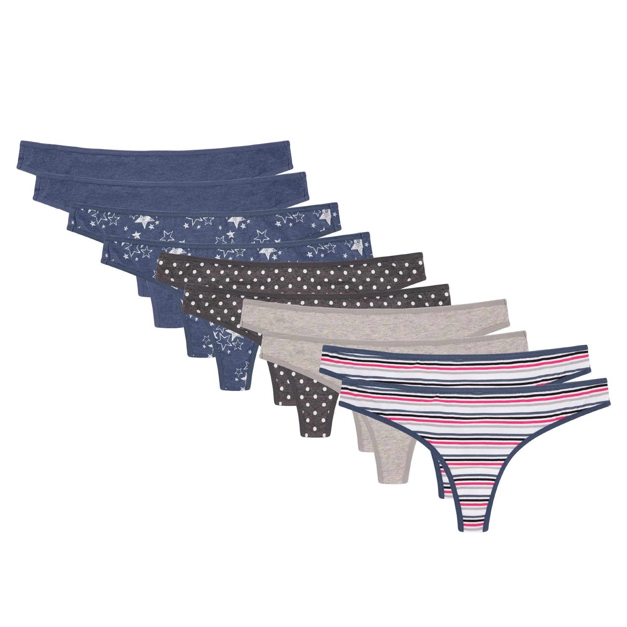 10 Pack Cotton Thongs