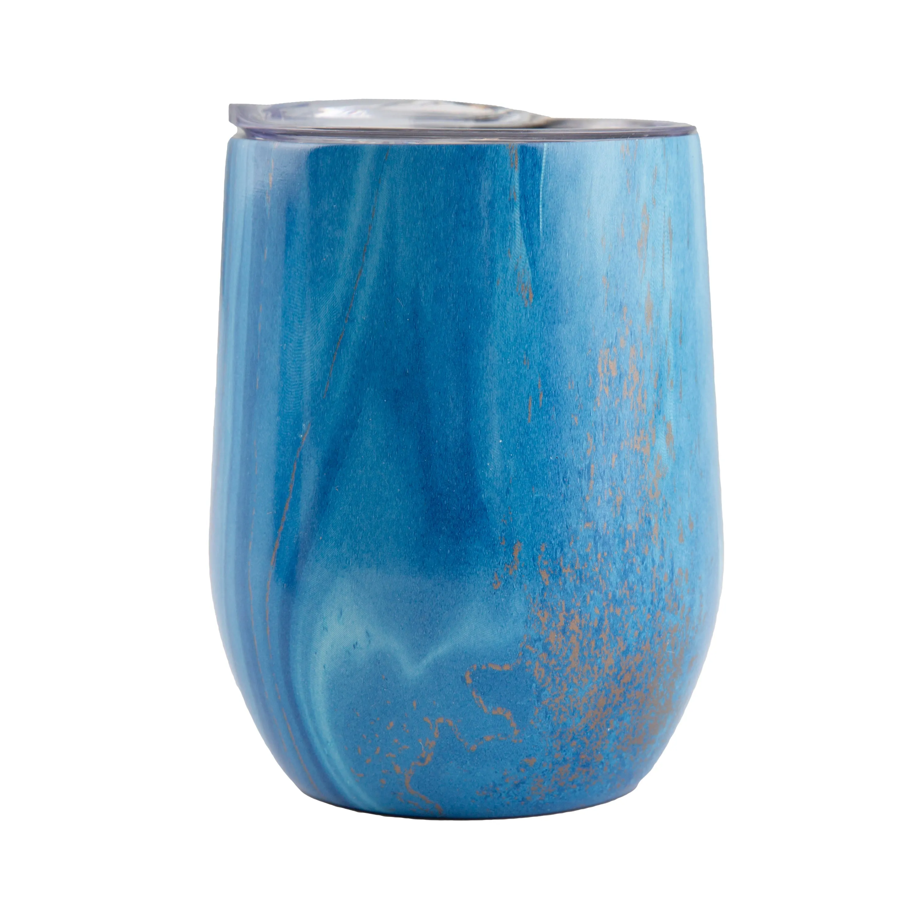 12 Oz Blue Agate Insulated Wine Tumblers, Set Of 2