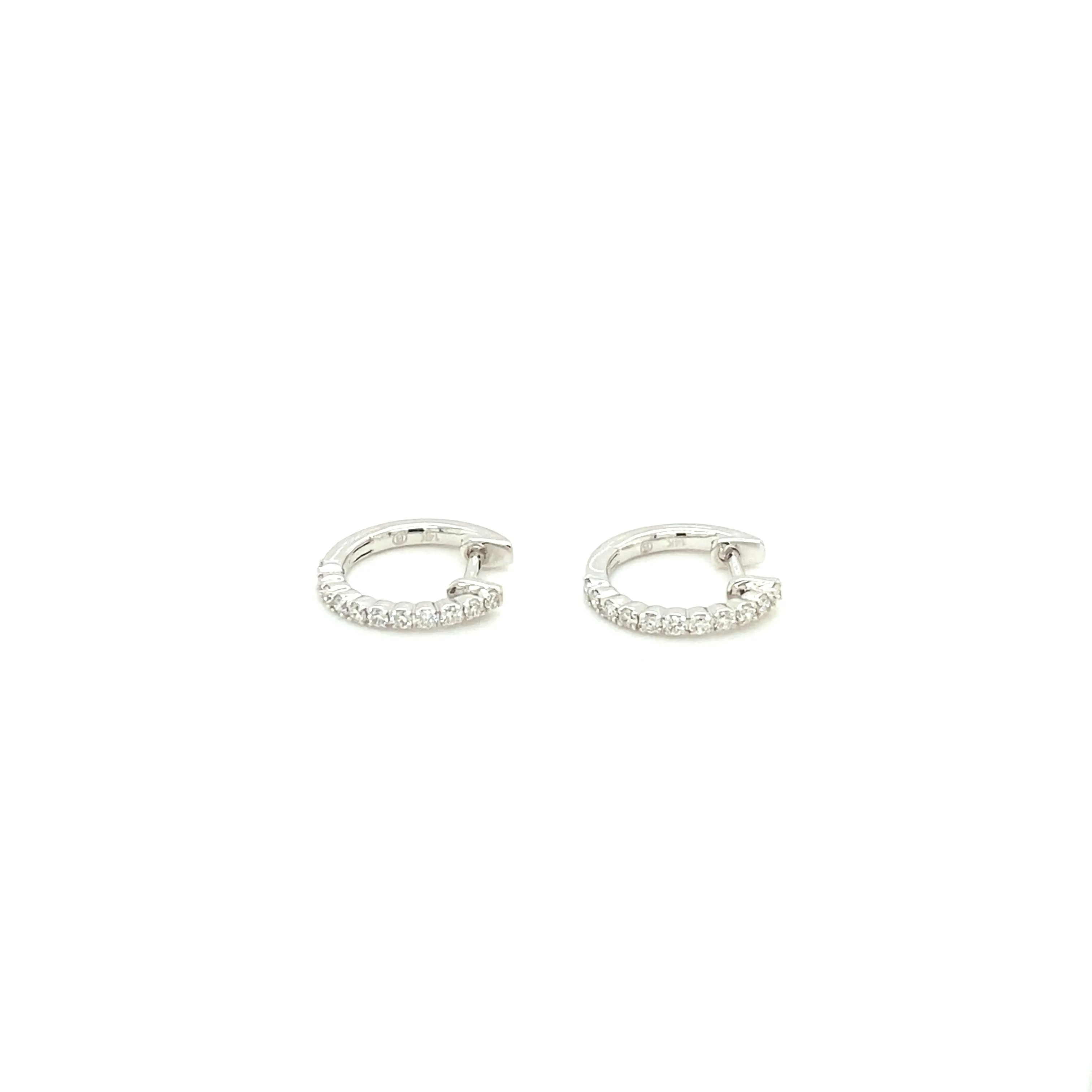 14K Gold Classic Diamond Huggies