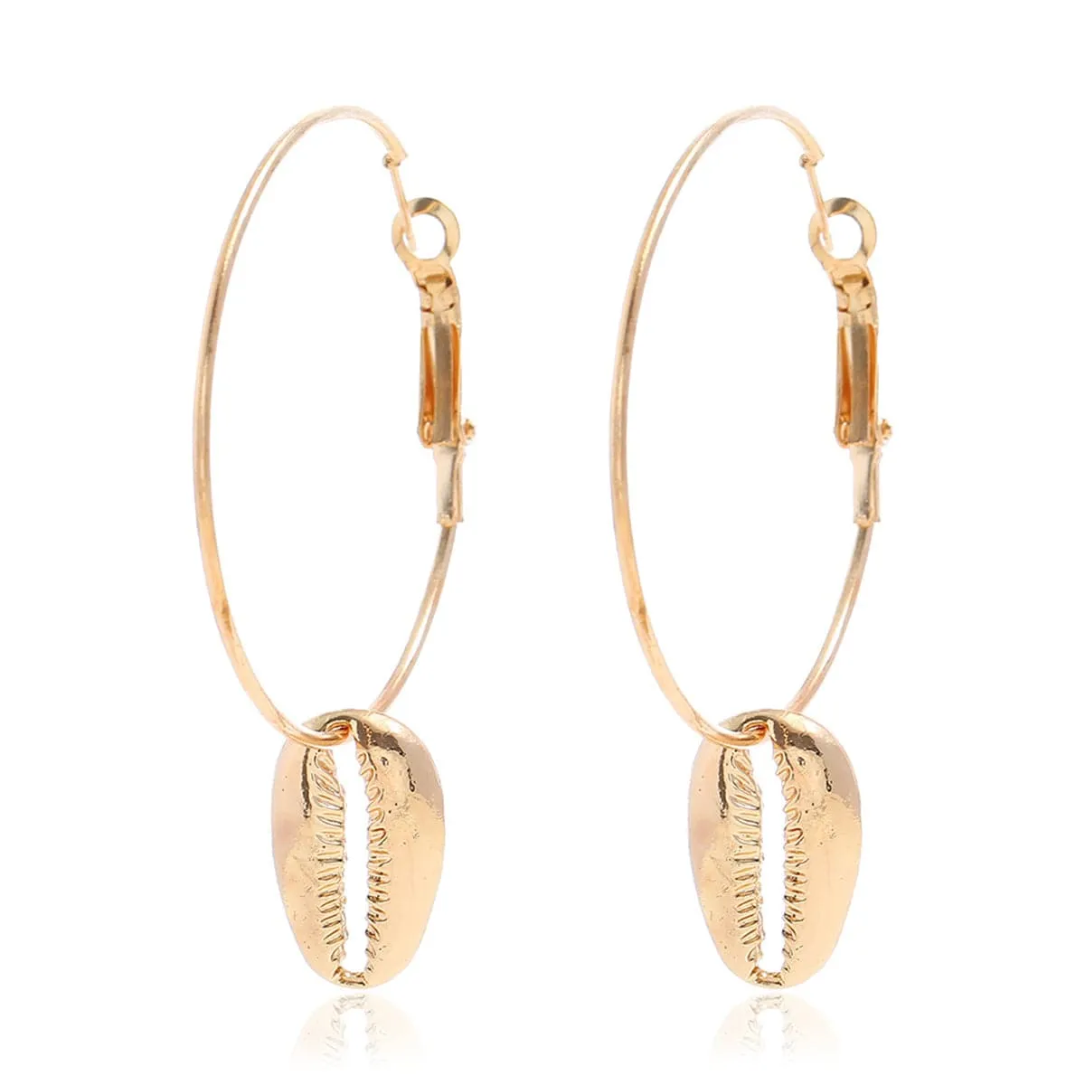 18K Gold-Plated Shell Drop Earrings