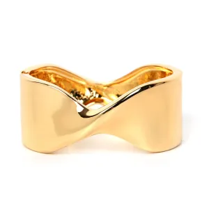 18K Gold-Plated Twisted Bangle