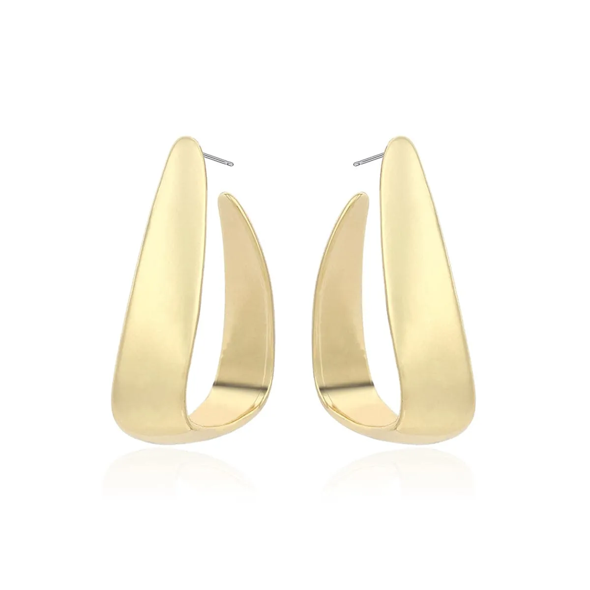 18K Gold-Plated U-Shape Huggie Earrings