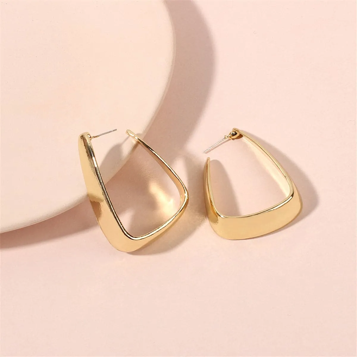 18K Gold-Plated U-Shape Huggie Earrings
