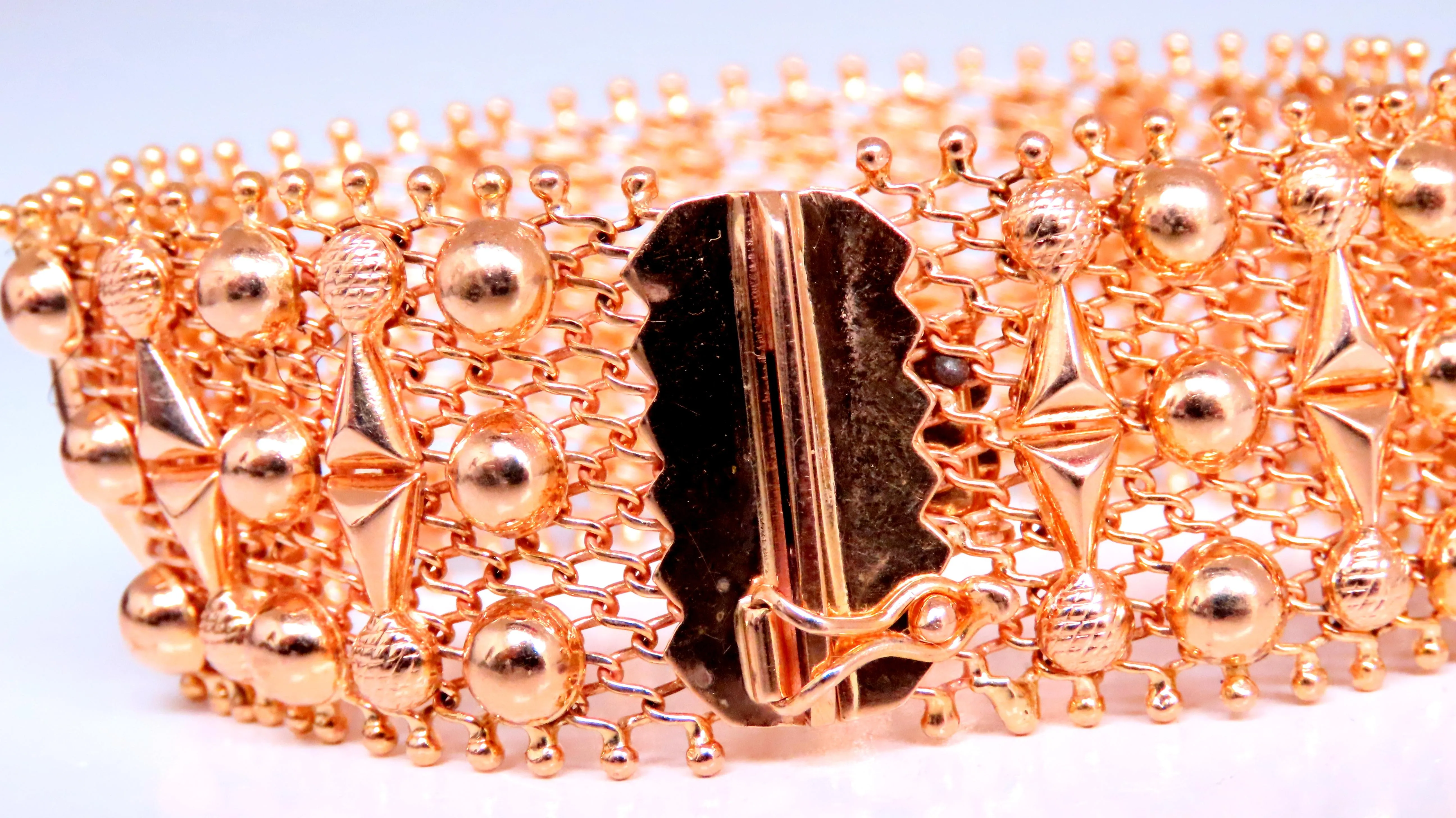 18kt Flex Mesh Cosmopolitan Link Bracelet 25mm wide 44 grams 12452