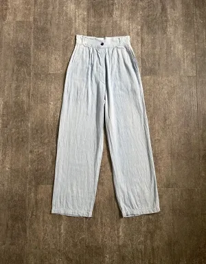 1930s 1940s jeans . vintage 30s light blue sportswear pants . size xs