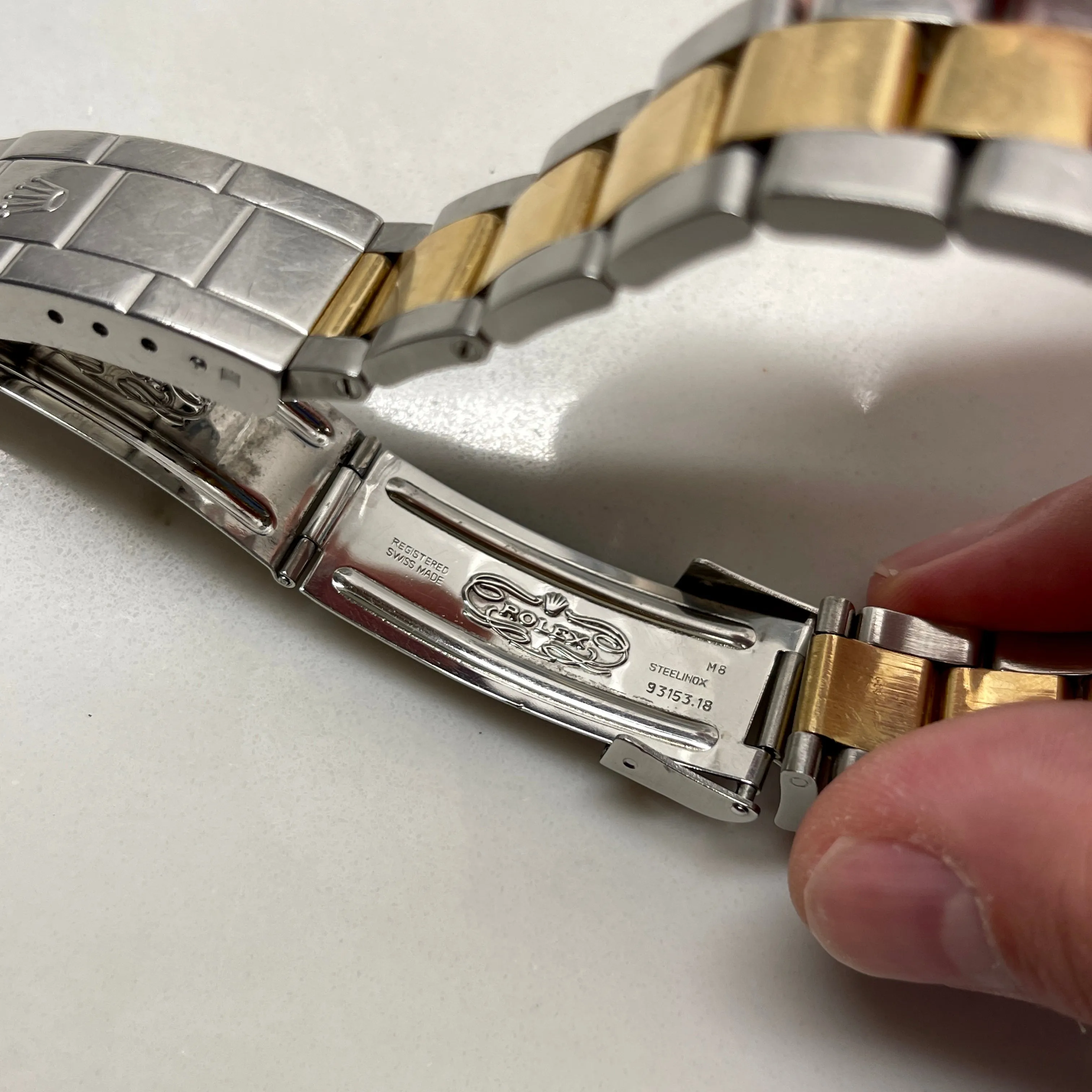 1988 Rolex Submariner Date 16613 Blue Purple Two Tone Oyster 18K Steel Wristwatch First Series