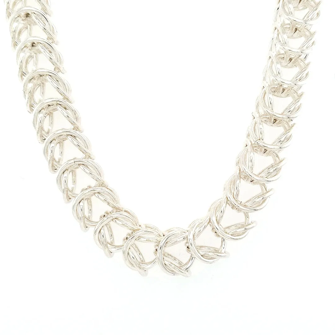19" 11.5mm Argentium® Silver Bellezza Necklace by Arpaia® with Swivel Lobster Clasp
