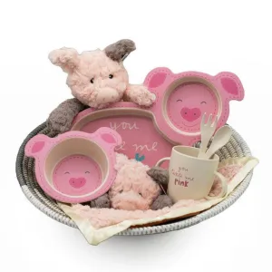 1st Birthday Baby Gift Set: Pig Theme