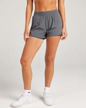 2 In 1 Shorts - Grey