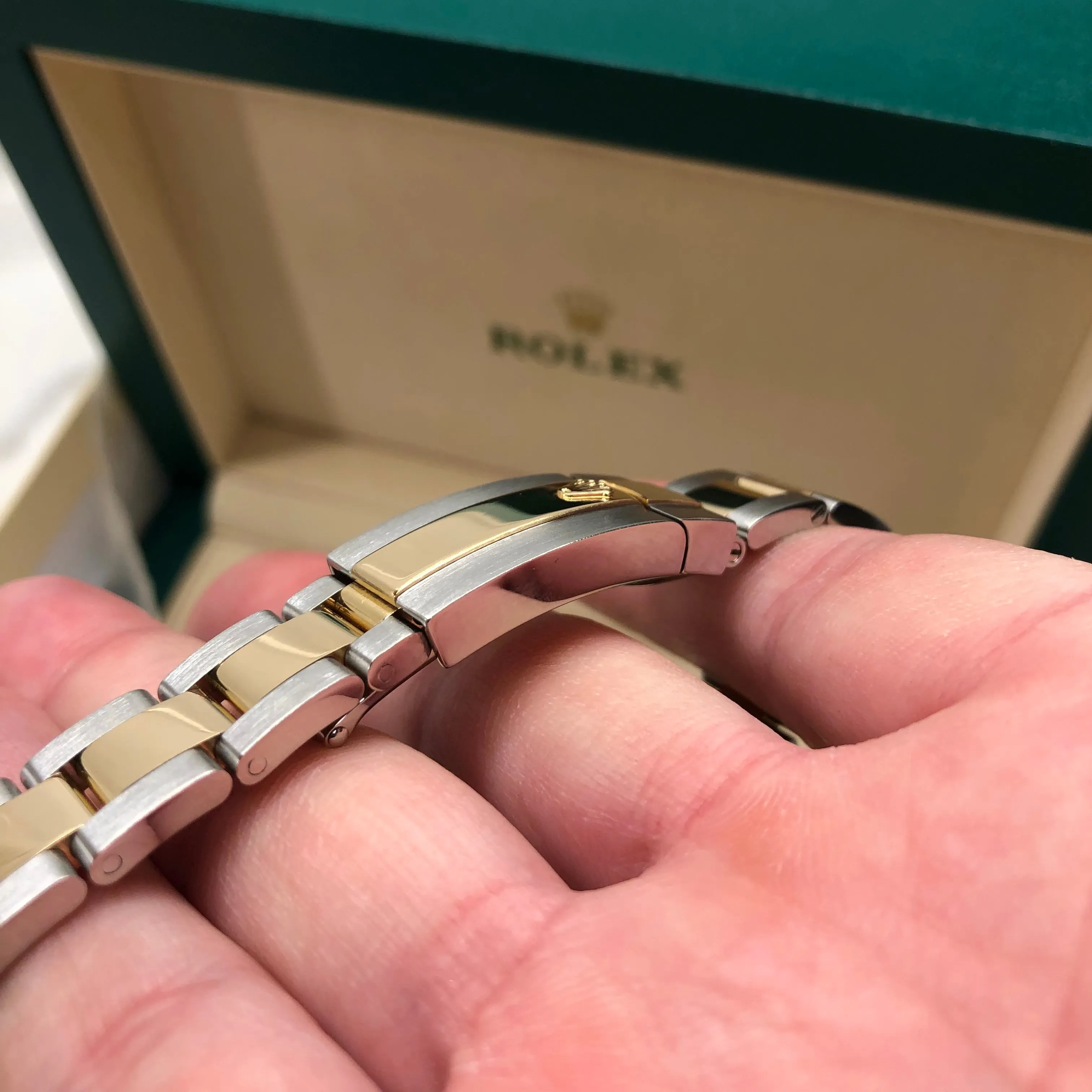 2019 Rolex Datejust 279383RBR Ladies Mother of Pearl Diamond Dial Bezel Oyster Two Tone Wristwatch Box Papers