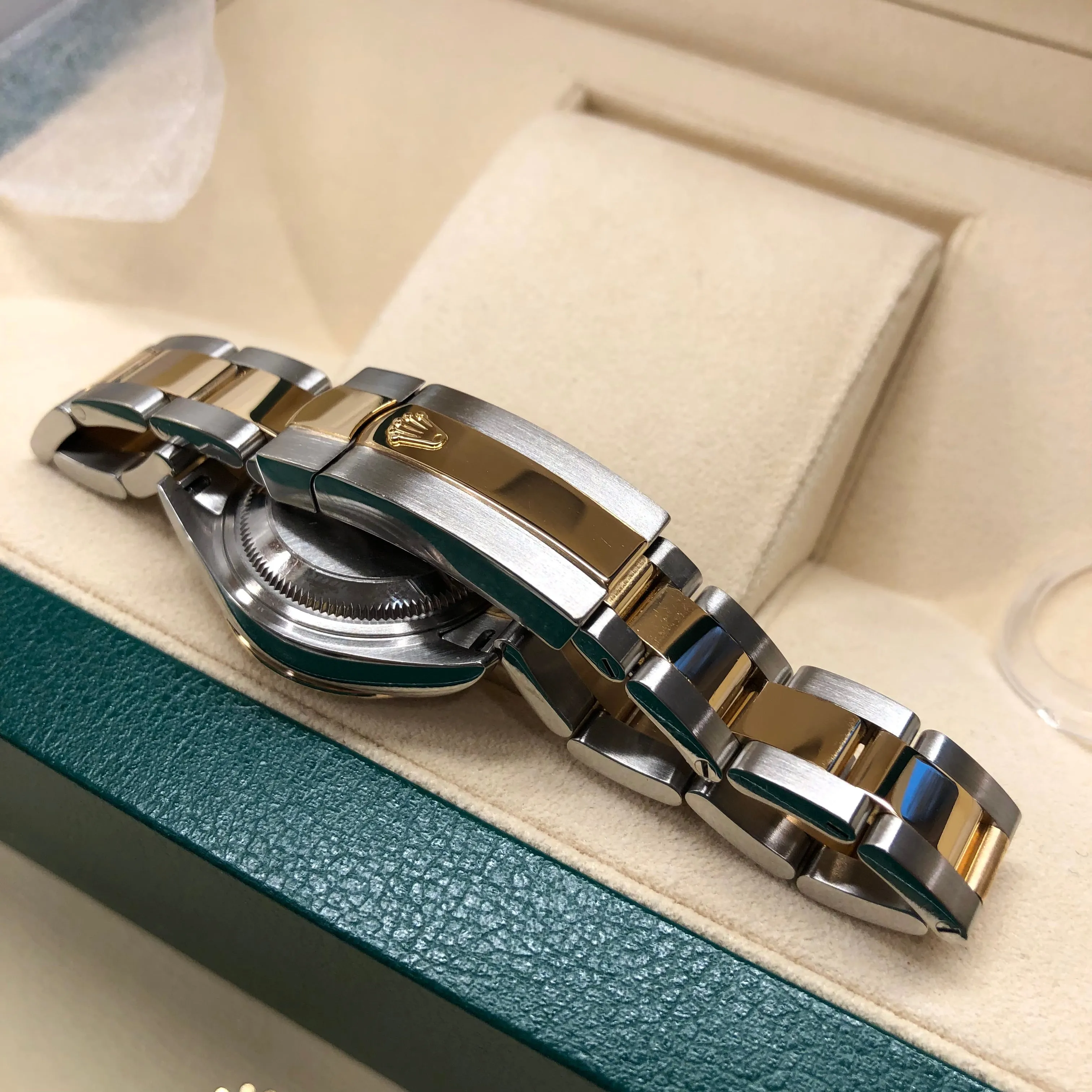 2019 Rolex Datejust 279383RBR Ladies Mother of Pearl Diamond Dial Bezel Oyster Two Tone Wristwatch Box Papers