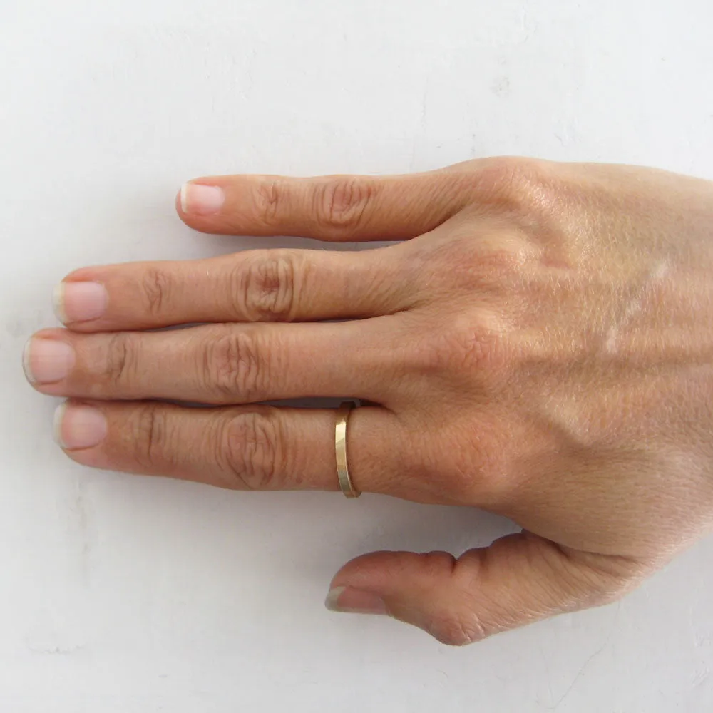 2mm Hammer Texture Band
