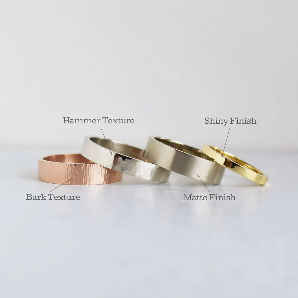 2mm Hammer Texture Band