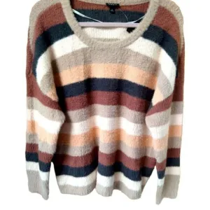 2X TORRID Plus Size Drop Shoulder Fuzzy Yarn Pullover Sweater.