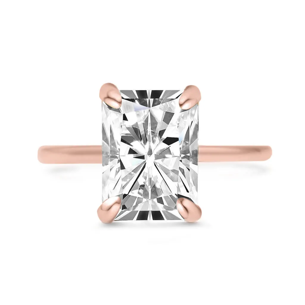 4.06 CT Radiant Lab Grown Diamond Solitaire Engagement Ring