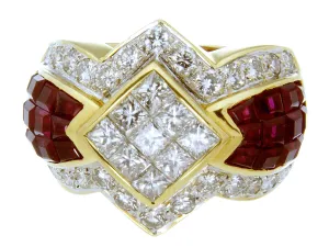 4.50ct Ruby & Diamond Ring in 18kt Gold