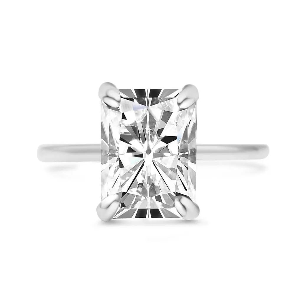 5.02CT Radiant Lab Grown Diamond Solitaire Engagement Ring