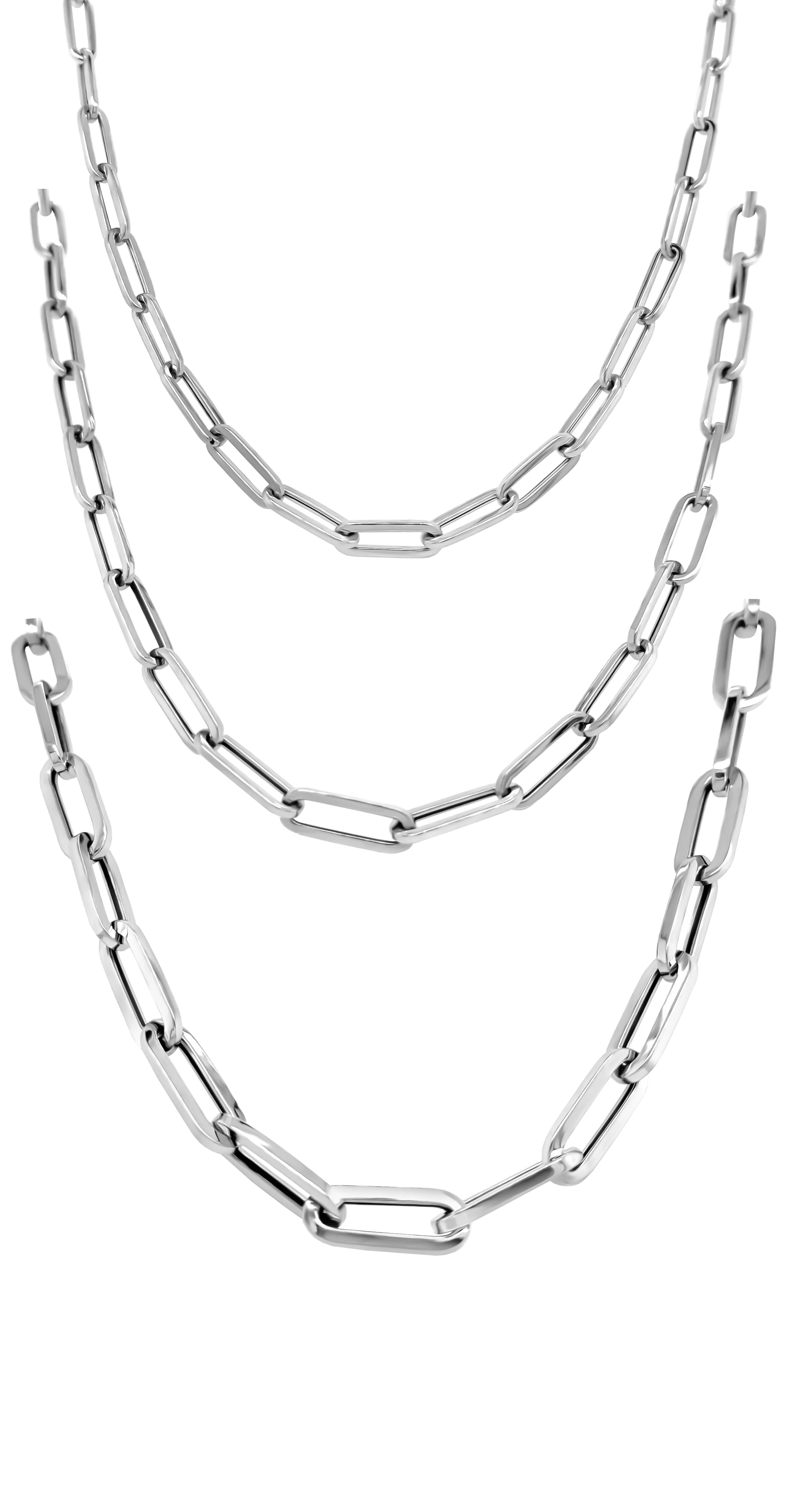 6.0MM Link Paperclip Link Chain Necklace, 20" in 14K Gold