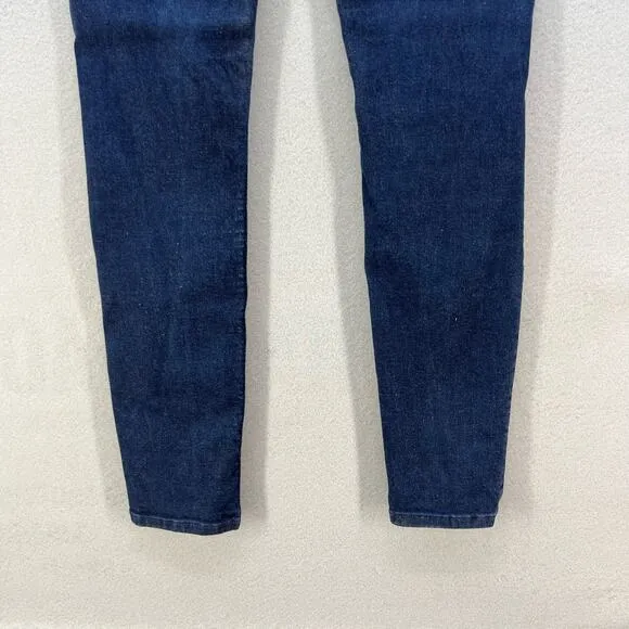 7 For All Mankind Jean Women's 25 (2) Dark Blue The High Waist Ankle Skinny