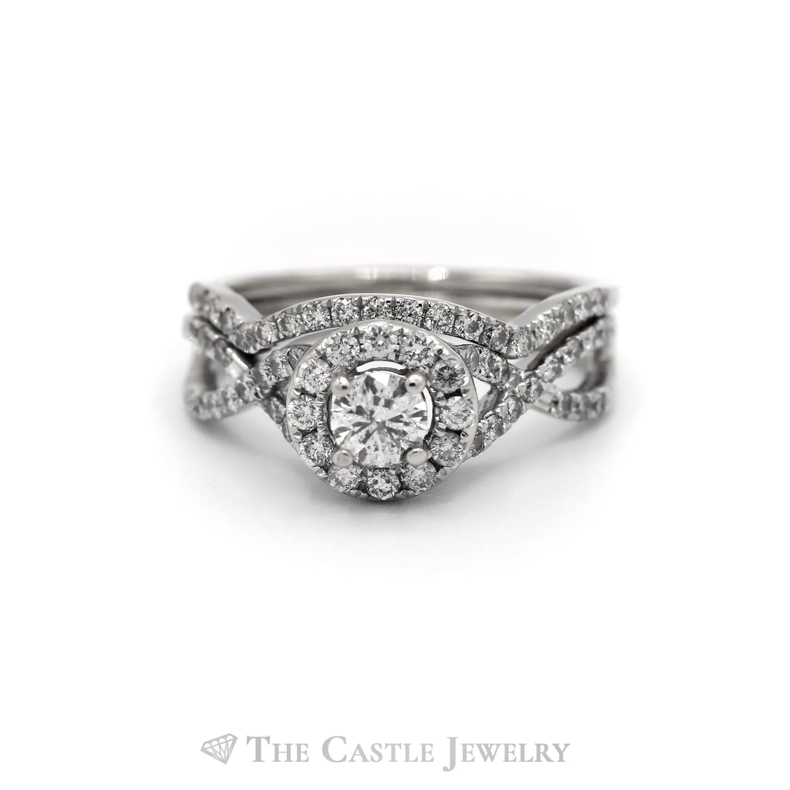 .75CTTW Round Diamond Bridal Set in 14KT White Gold