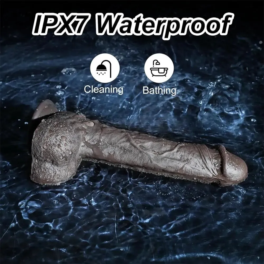 8.6'' 4 in 1 Realistic Thrusting Dildo Vibrator with 10 Modes & Heating