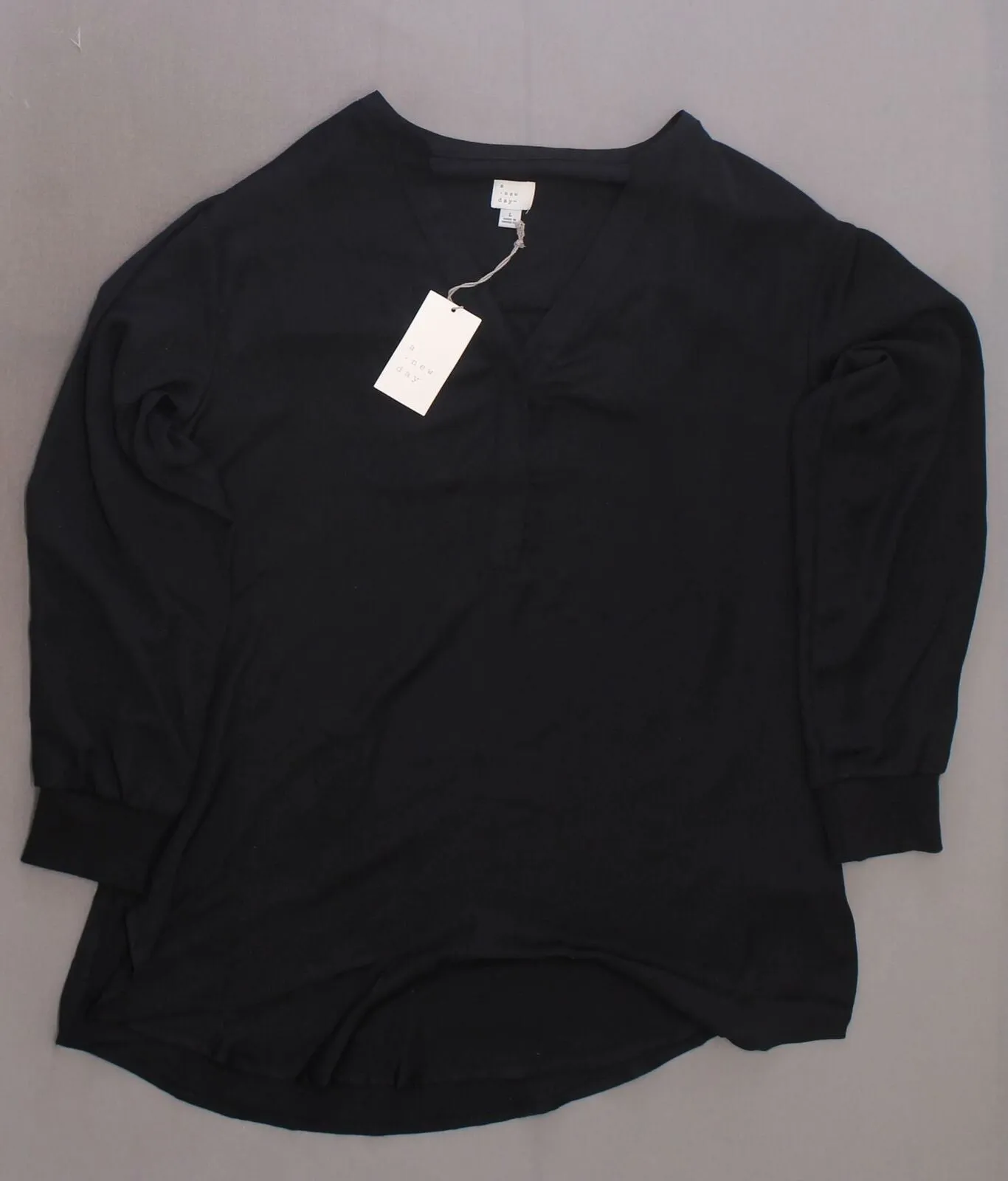 A New Day Women's Long Sleeve V-Neck Tunic Top