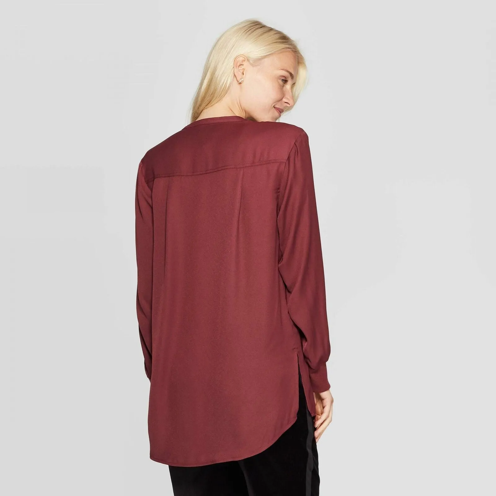 A New Day Women's Long Sleeve V-Neck Tunic Top