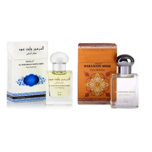 Al Haramain White Oudh & Musk Fragrance Roll on Attar Pack of 2  - 2 x 15 ml