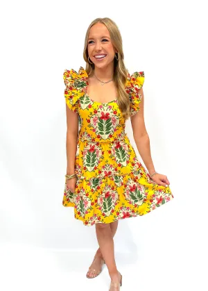 Alden Adair Amora Dress - Yellow Bouquet
