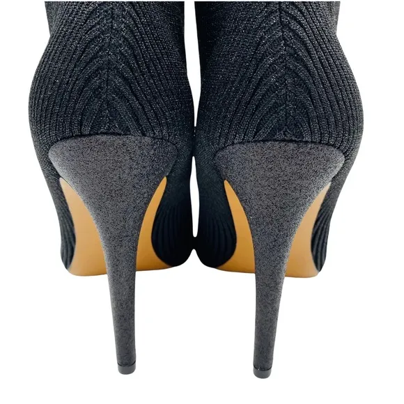 Alice   Olivia Women's Boots Darbin Black Stretch Heeled Point Toe Ankle Size 9
