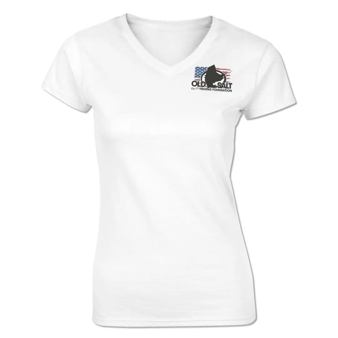 American Living - Ladies Short Sleeve, Cotton Blend, V-neck Shirt