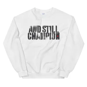 And Still Champion women's training sweatshirt with ASC logo on back label