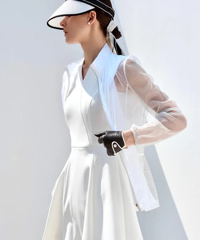 Anell Golf Airy Mesh Cool Jumper - White