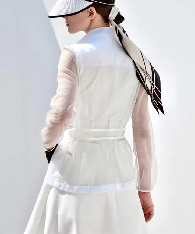 Anell Golf Airy Mesh Cool Jumper - White