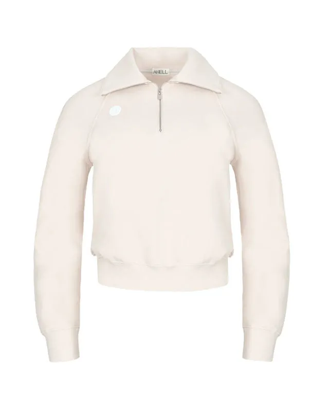 Anell Golf  Airy Round Half Zip-Up - Cream