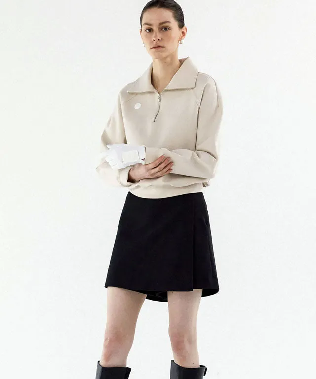 Anell Golf  Airy Round Half Zip-Up - Cream