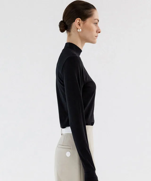 Anell Golf  Slim Air Turtleneck - Black