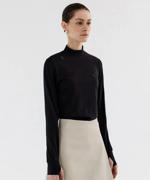 Anell Golf  Slim Air Turtleneck - Black