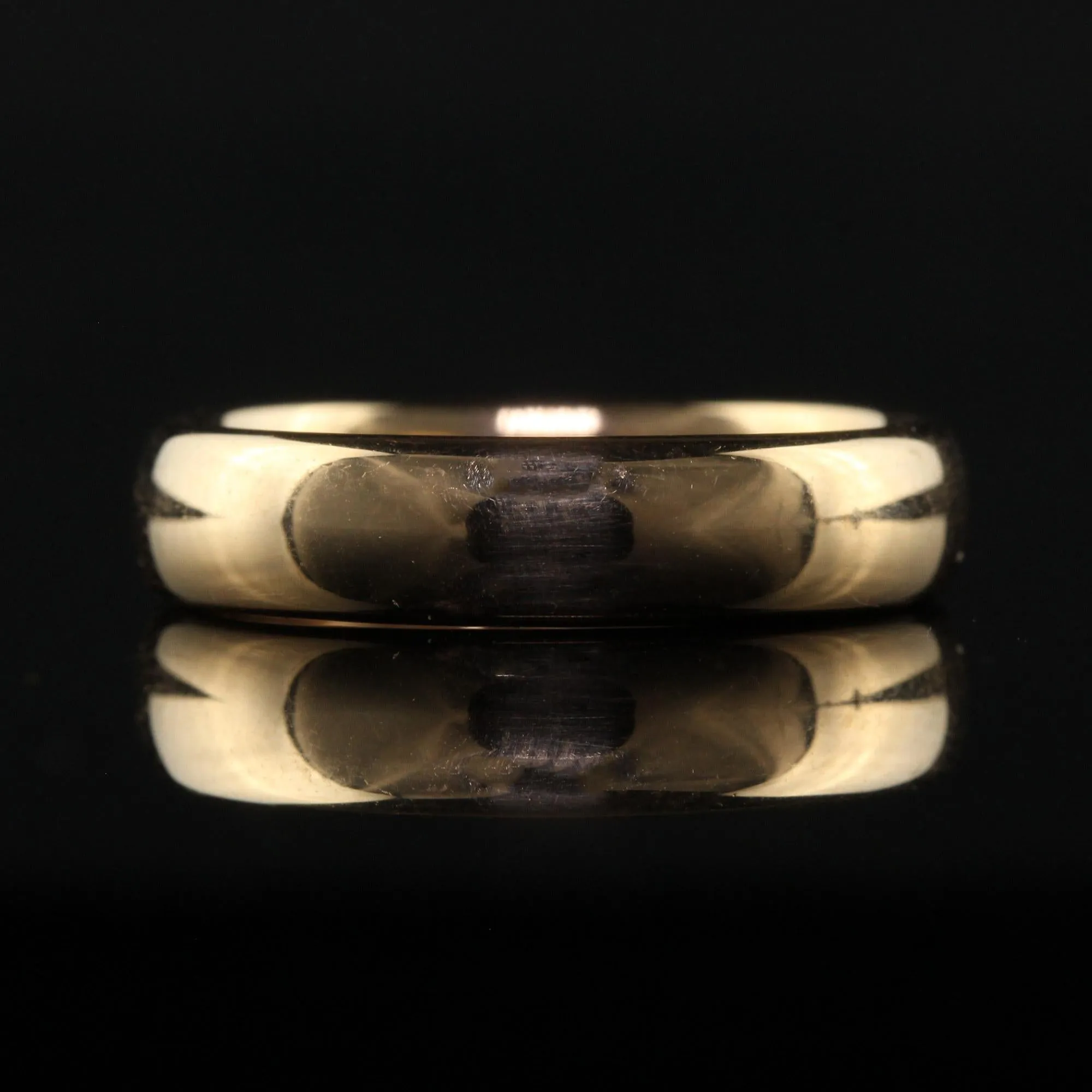 Antique Edwardian 18K Yellow Gold Classic Engraved Wedding Band - Size 6 3/4