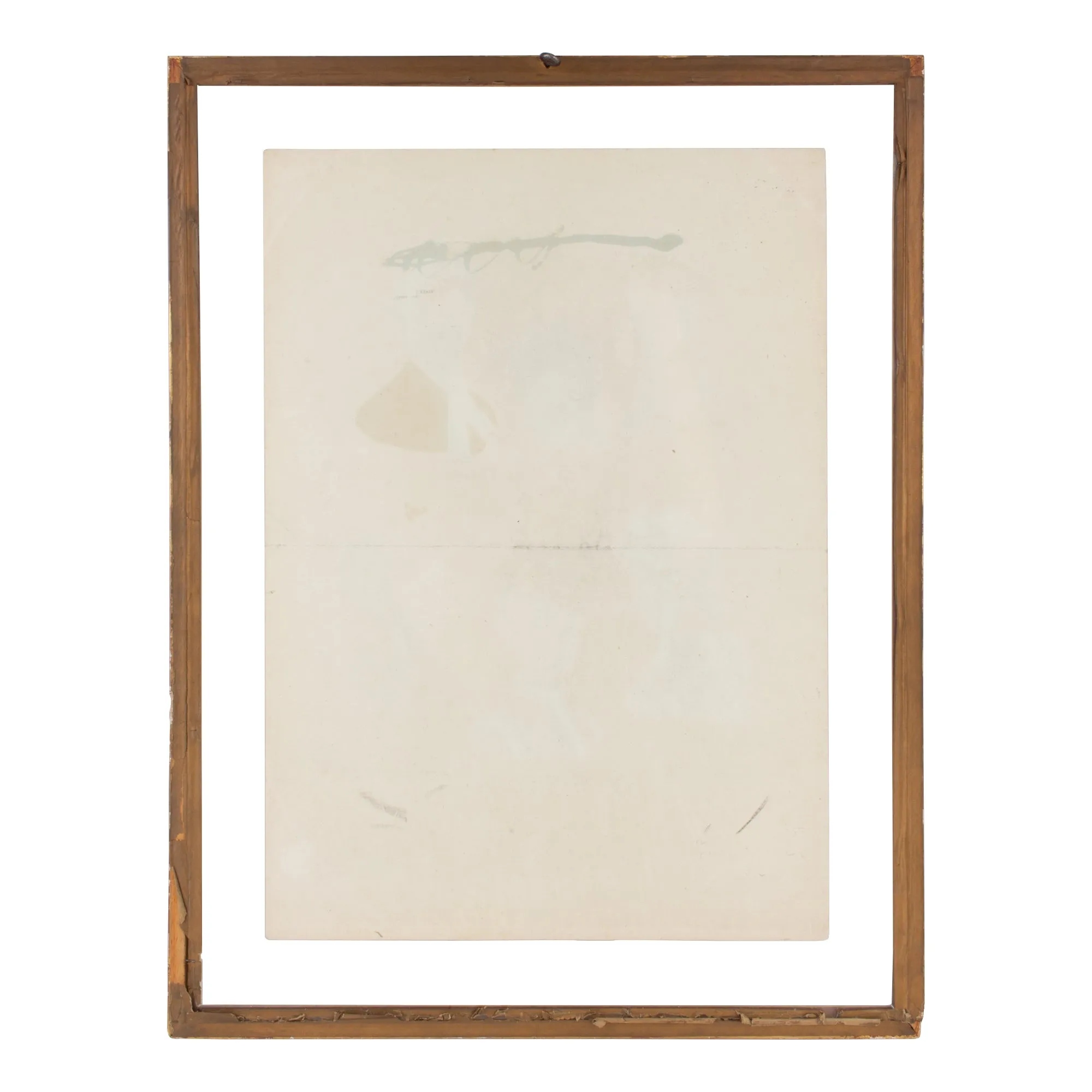 Antique French Hairstyle Fashion Print in Floating Frame