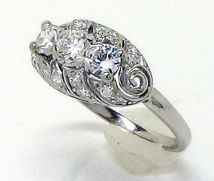 Antique Platinum 1.07ct Diamond Ring