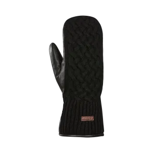 Ariana Leather and Knit Mittens - Women