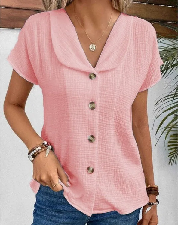 Asha® | Breathable Button Blouse For Women