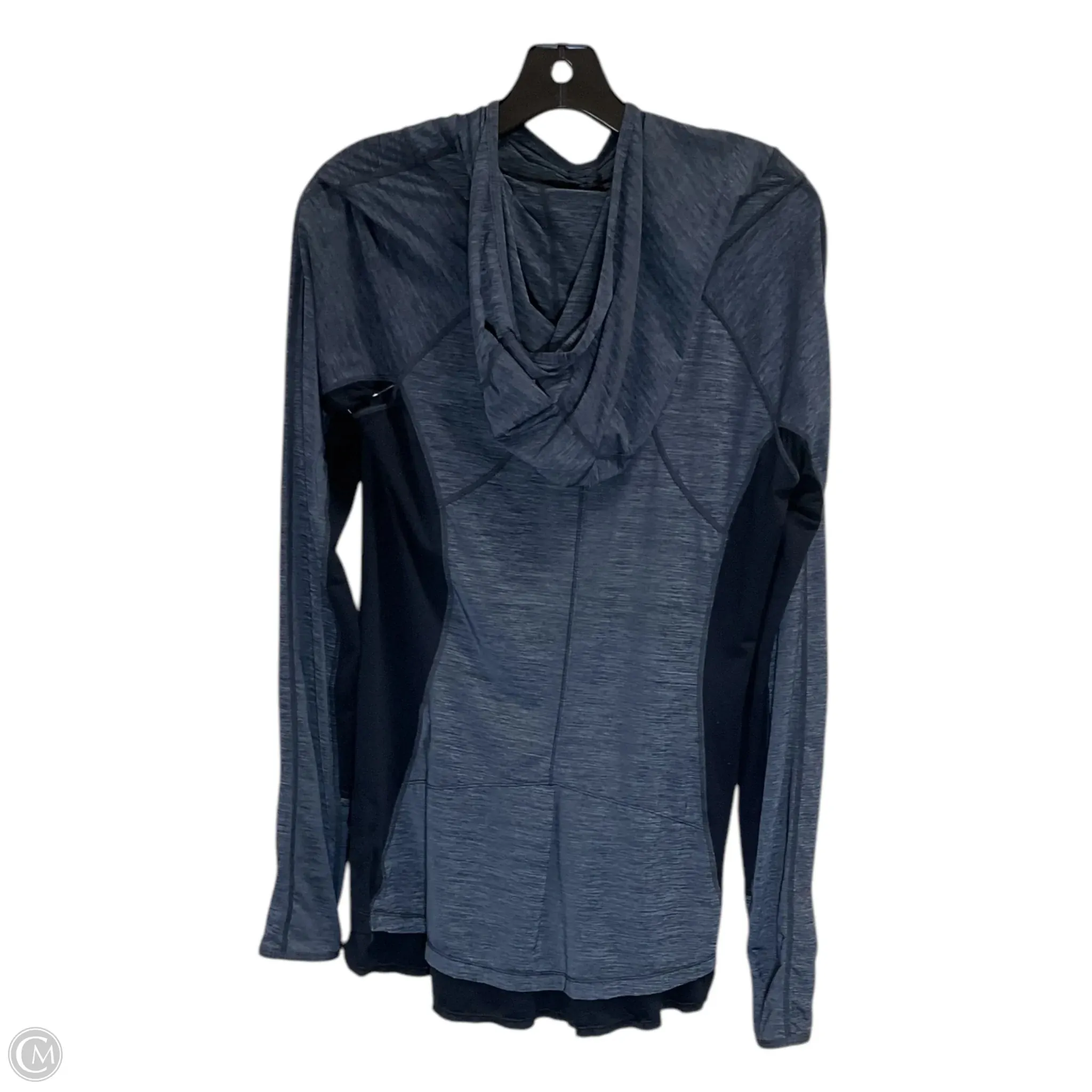 Athletic Top Long Sleeve Collar By Lululemon In Black, Size: M