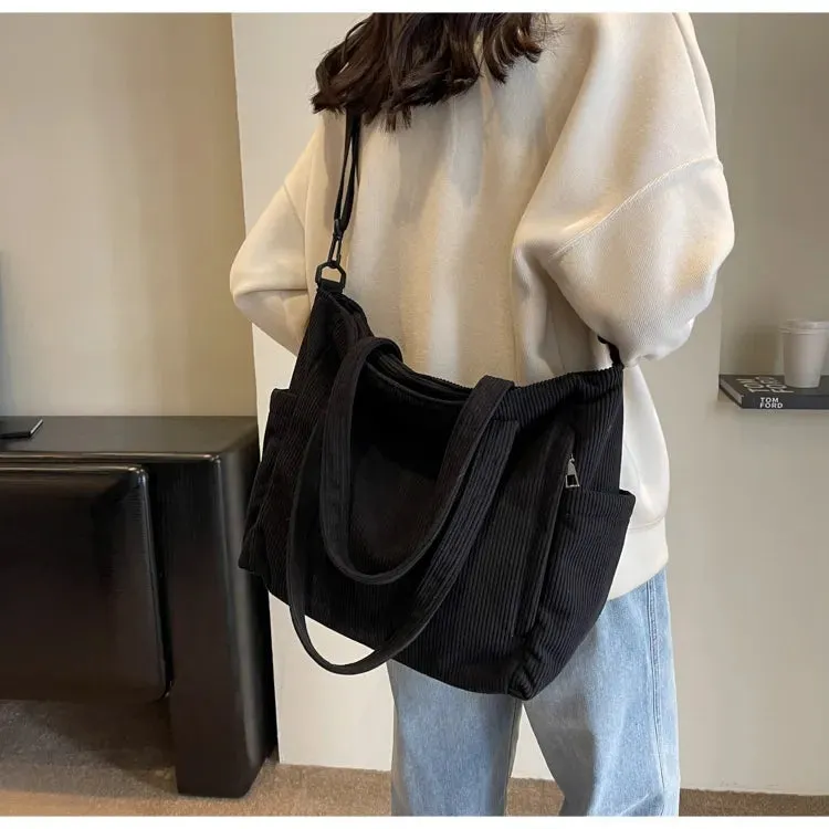 Autumn And Winter Corduroy Women's Bag