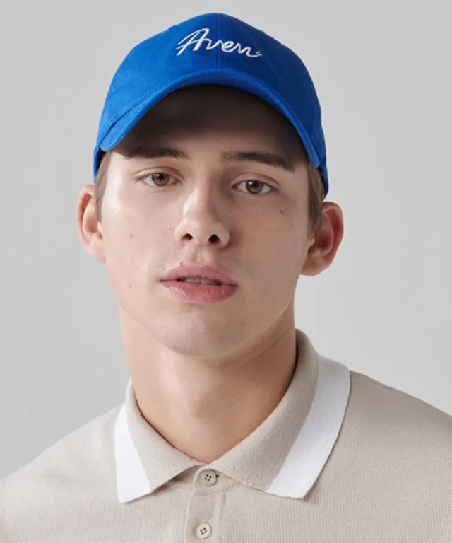 AVEN Cursive Embroidery Ball Cap - Blue