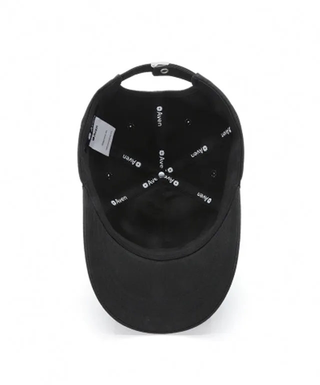 AVEN Small Logo Embroidered Ball Cap - Black